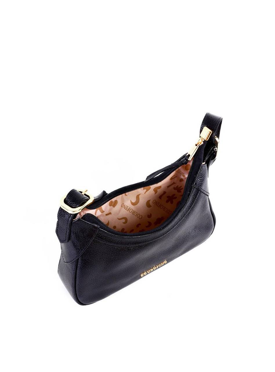 Bolsa Baguete com Fivelas Laterais - Preta BSI-6353 - PR