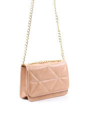 Bolsa Satchel Metalassê com Alça Transversal - Nude BSI-6286 - NU
