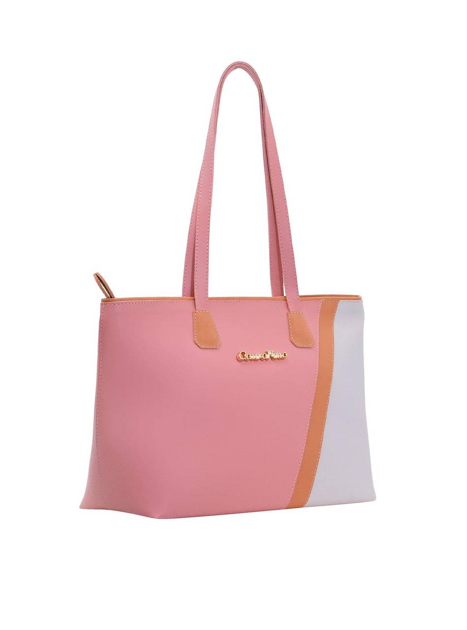 Bolsa Shopper Média Tiracolo Transversal Rosa BSI-5678 - RS