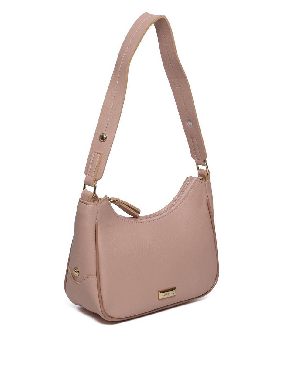 Bolsa Hobo de Ombro com Detalhes na Lateral - Nude BSI-5952 - NU