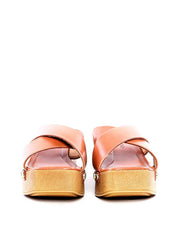 Tamanco Plataforma com Tiras Cruzadas e Tachas - Nude SDI-11855 - NU