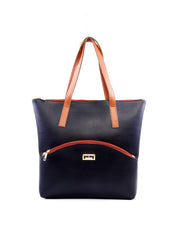 Bolsa Tiracolo Shopper com Bolso Frontal - Preta BSI-6316 - PR
