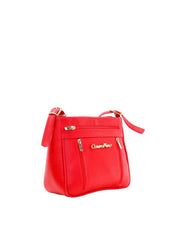 Bolsa Carteiro Transversal Regulável Zíper Frontal Vermelha BSI-5658 - VE