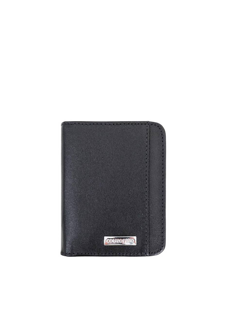 Carteira Masculina Clássica Grande Zíper Externo Preta CAI-823 - PR