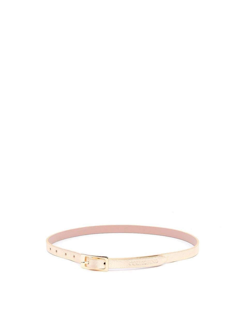 Cinto Social Feminino de Couro com Fivela Retangular - Ouro CTI-990 - AU