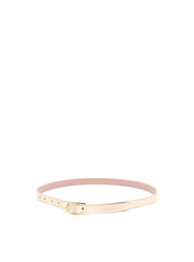Cinto Social Feminino de Couro com Fivela Retangular - Ouro CTI-990 - AU