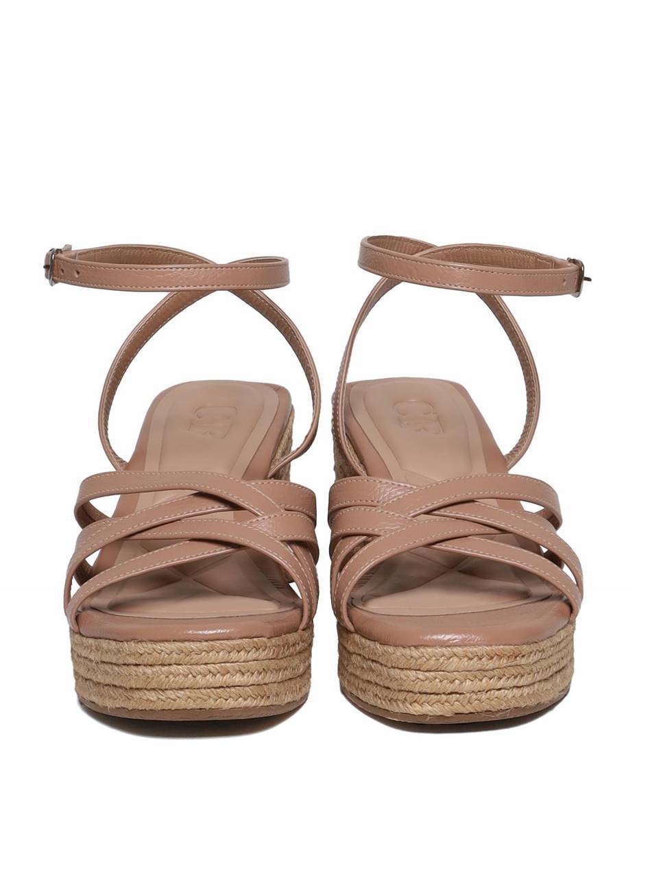 Sandália Plataforma Frente Entrelaçada - Nude SDI-11572 - NU