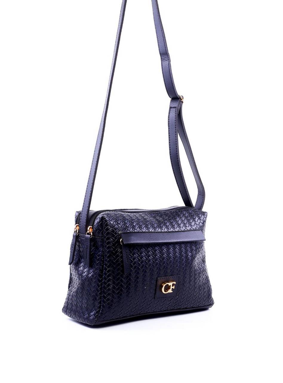 Bolsa Baú Transversal Duas Divisórias - Preta BSI-6321 - PR