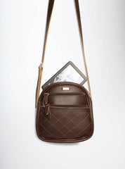 Bolsa Cantil Transversal Matelassê Cacau BSI-5809 - CA