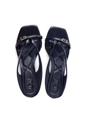 Tamanco Feminino Salto Bloco Baixo com Fivela - Preta SDI-11839 - PR