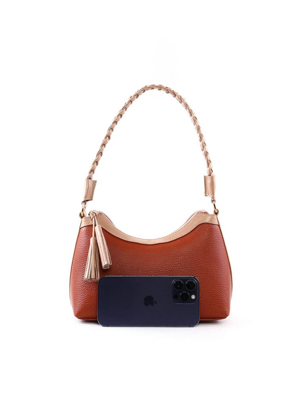 Bolsa Baguette Alça Trançada - Castor BSI-6402 - CS
