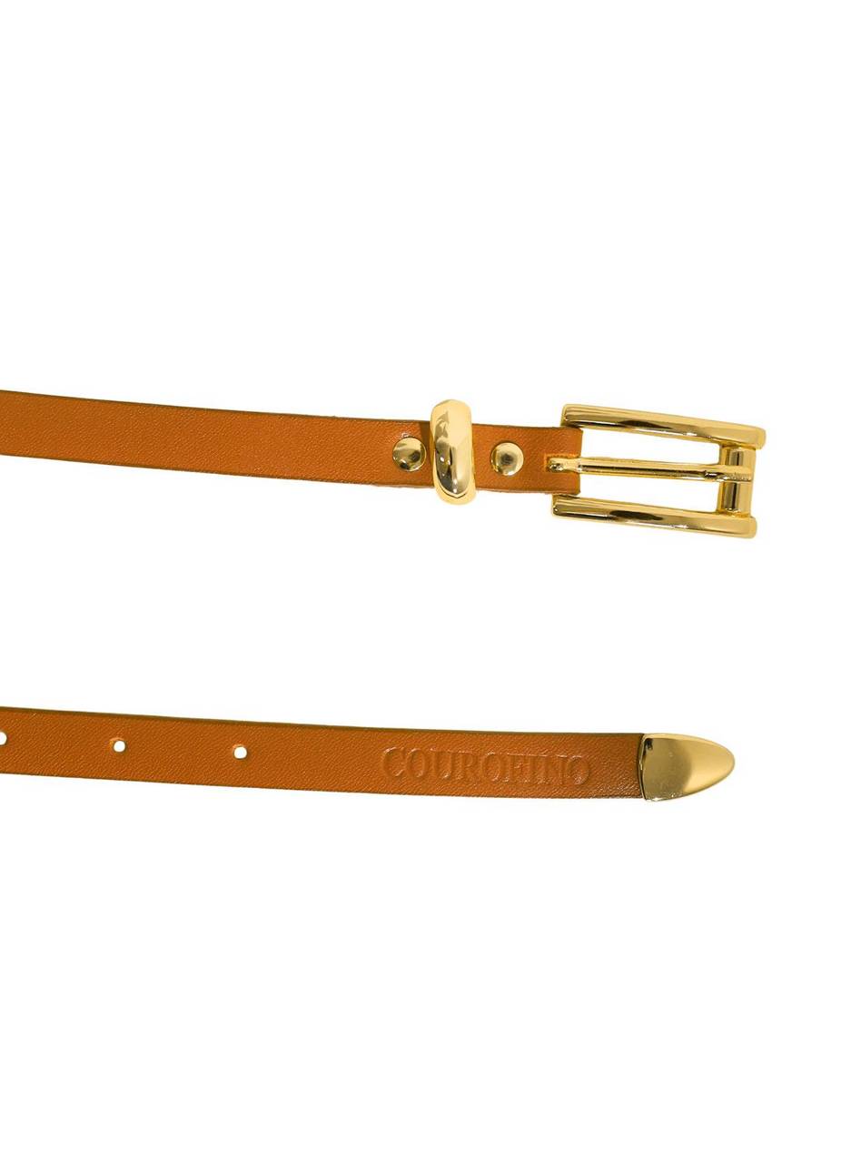 Cinto Casual Feminino Couro Laranja CTI-929 - LR