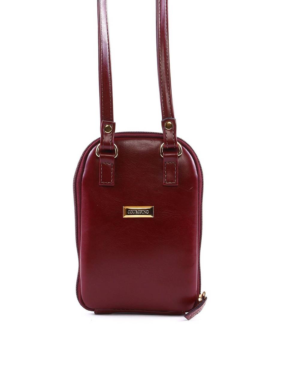 Bolsa Bag Transversal Coração Porta Celular - Vinho BSI-6396 - VI