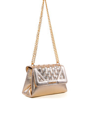 Bolsa Satchel Pequena com Recortes e Corrente BSI-6541 - AU