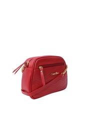 Bolsa Bag Média Transversal Alça Corrente Vermelha BSI-5406 - VE