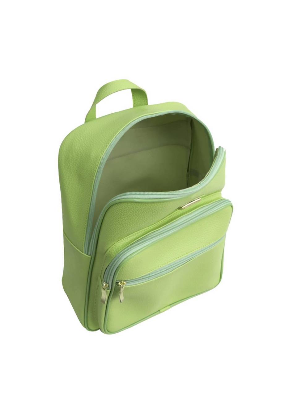 Mochila Feminina Casual Média Bolsos Externos Verde MEI-384 - VD