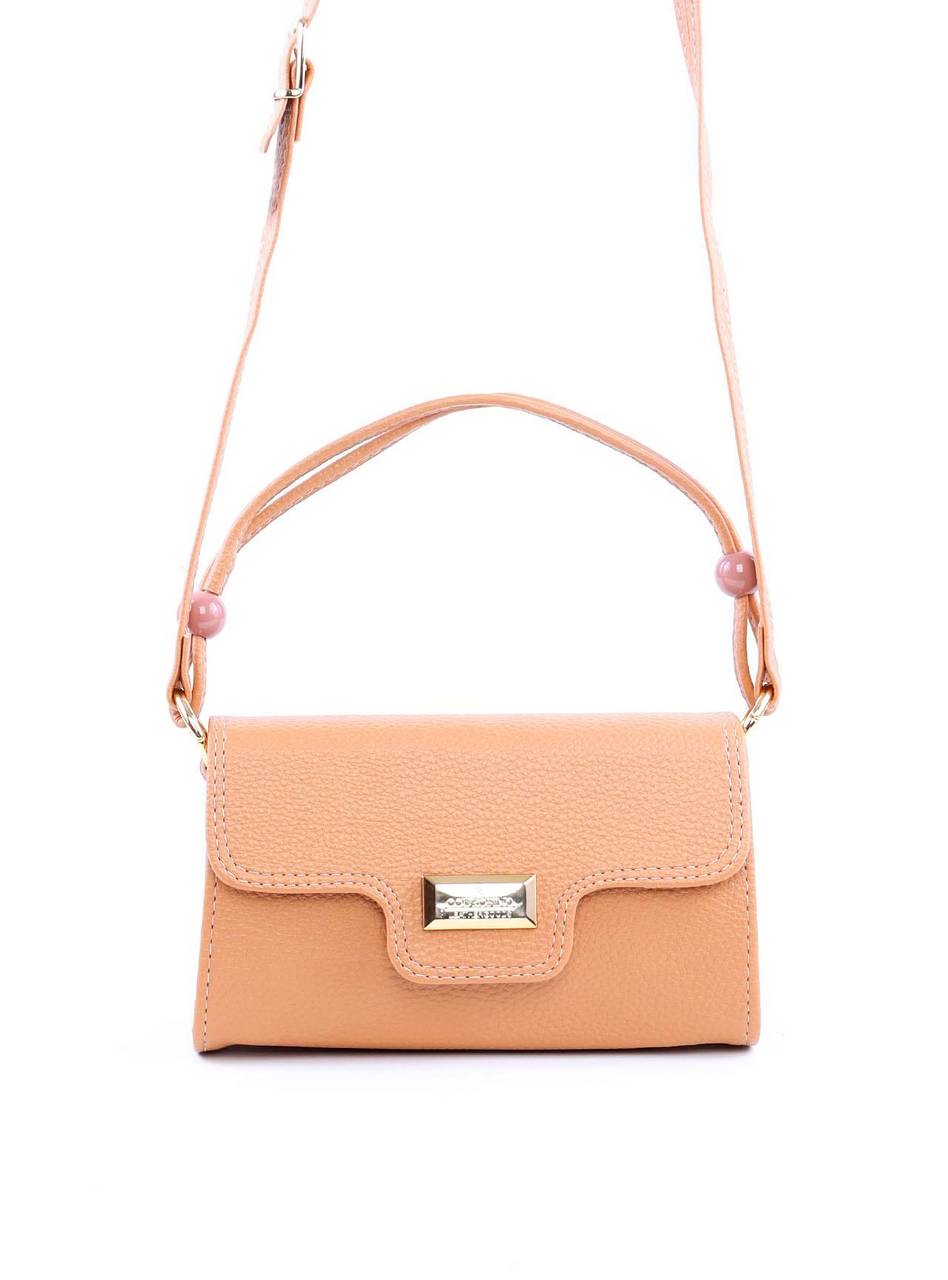 Bolsa Satchel Retangular com Alça Dupla - Nude BSI-6043 - NU