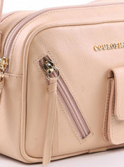 Bolsa Bag Transversal com Bolso Frontal - Nude BSI-6427 - NU