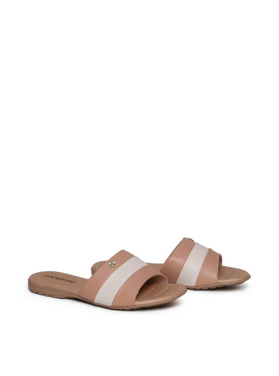 Sandália Feminina Rasteira Confort - Nude   SDI-11649 - NU