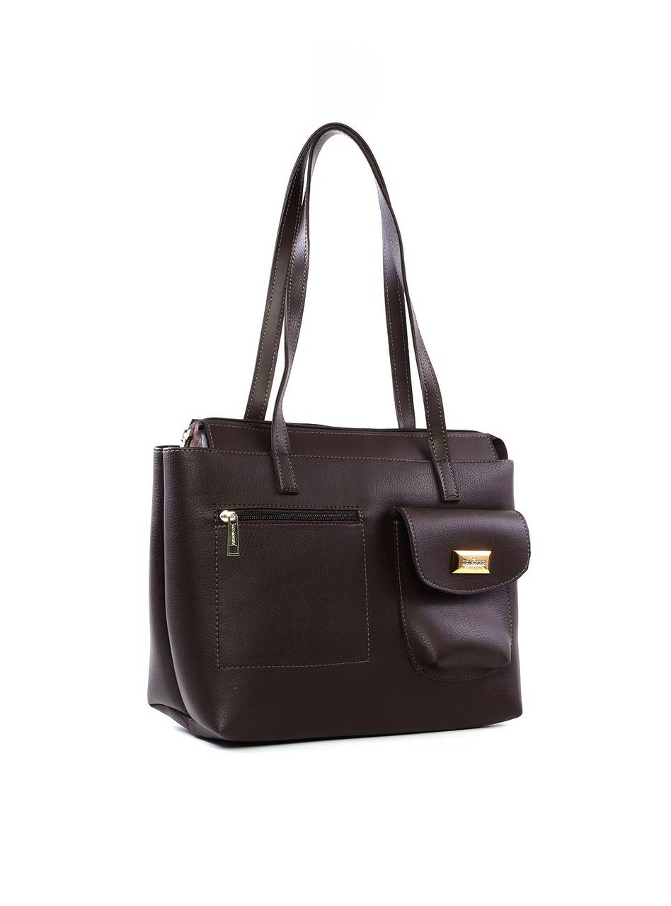 Bolsa Tote Tiracolo Média Cacau BSI-5821 - CA