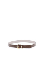 Cinto Feminino Largo de Couro com Fivela e Passador Orgânico - Cacau CTI-992 - CA