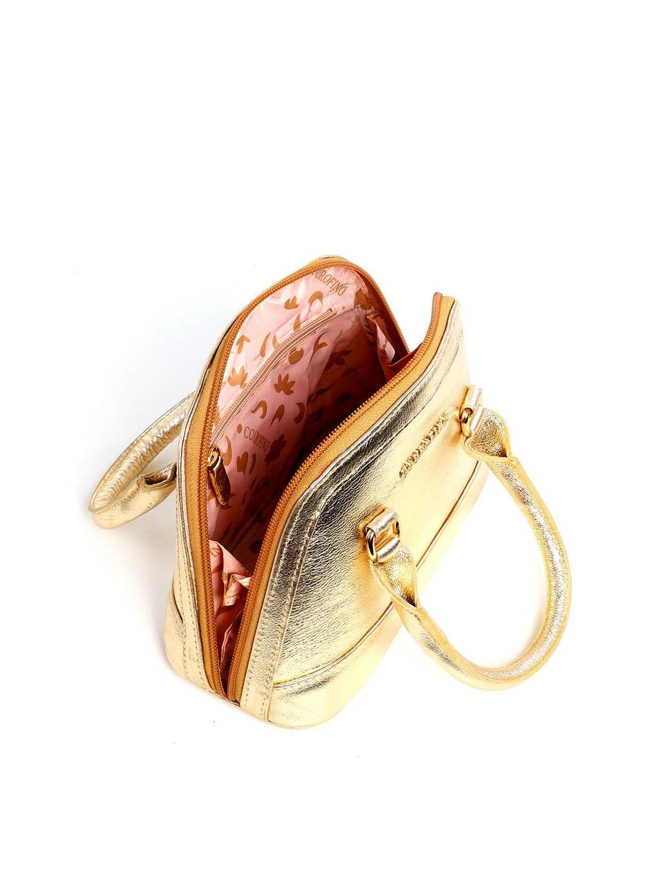 Bolsa Tote Pequena Arredondada - Ouro BSI-6239 - AU