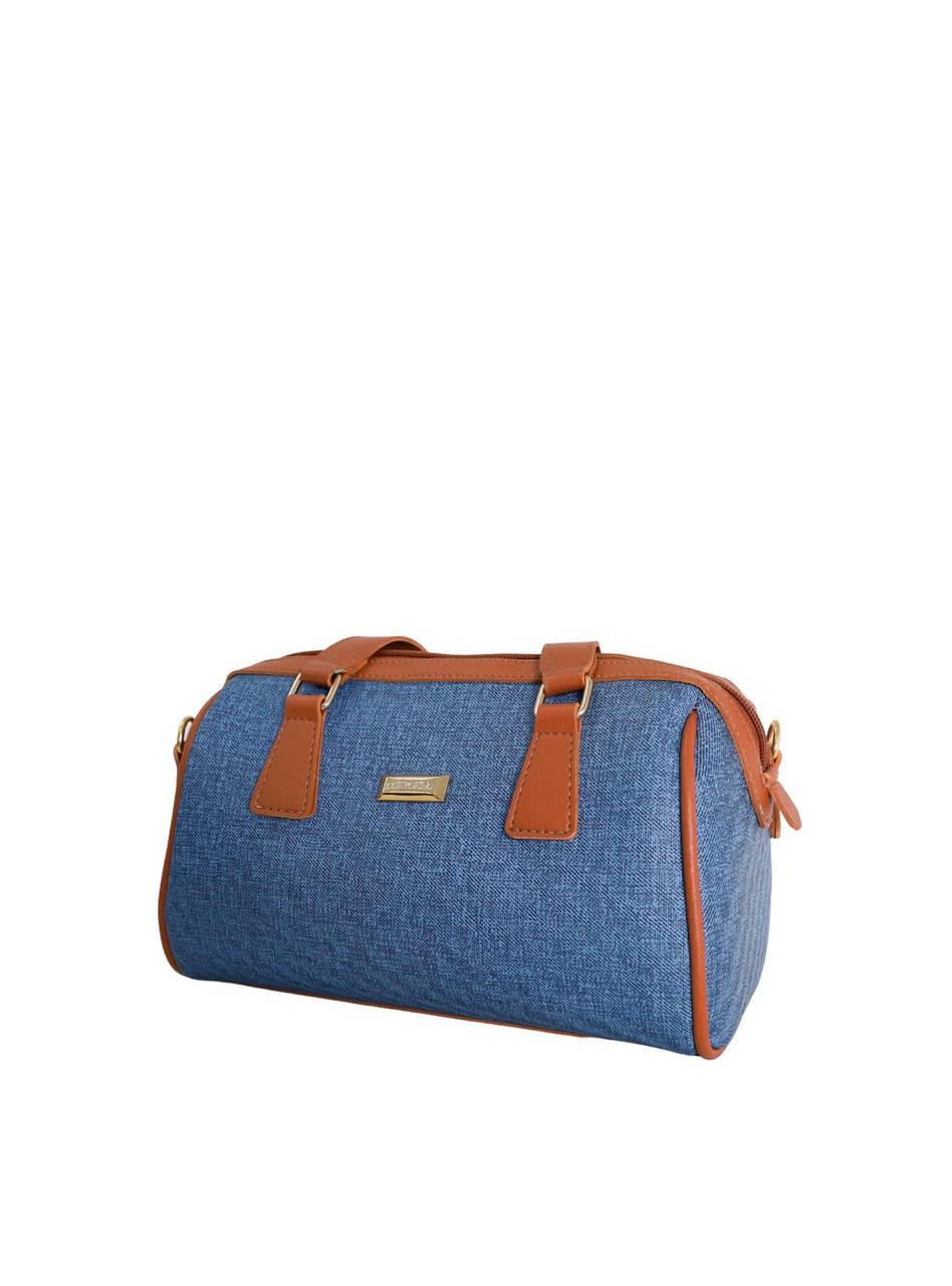 Bolsa Baú Pequena Redonda Estruturada Azul BSI - 5703 - AZ