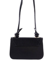 Bolsa Satchel Detalhe Tela Frontal Alça Nó - Preta BSI-6378 - PR