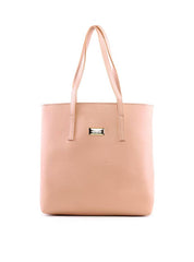 Bolsa Shopper com Placa Central Superior - Nude BSI-6150 - NU