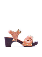 Tamanco com Tira Larga e Tachas nas Laterais - Nude SDI-11786 - NU