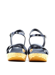 Sandália Anabela com Tira Pespontada - Preta SDI-11898 - PR