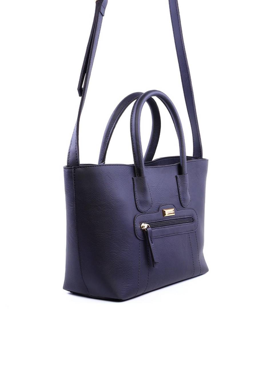 Bolsa Tote de Mão com Costuras - Preta BSI-6131 - PR