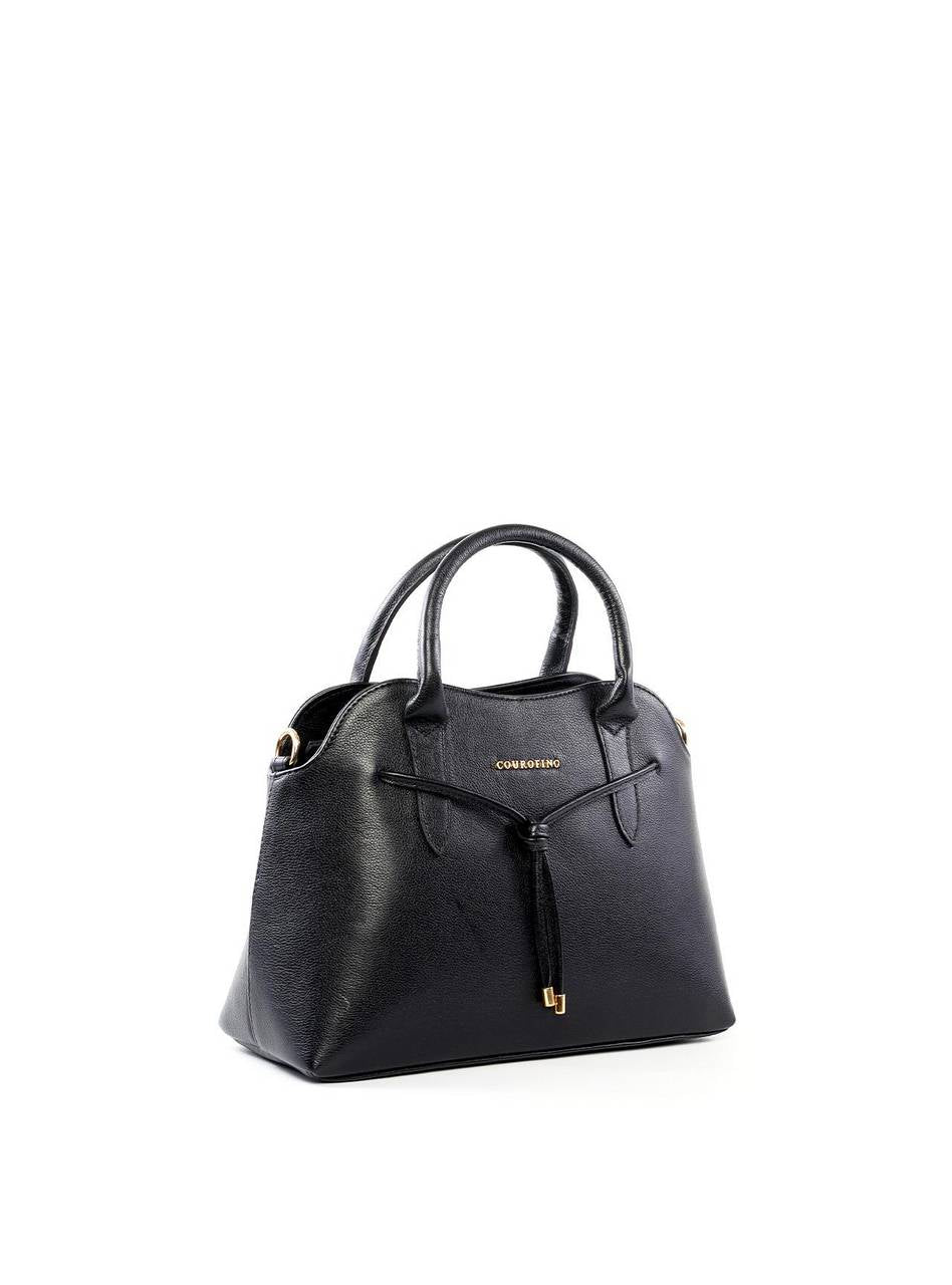 Bolsa Tote Média com Cordão Frontal - Preta BSI-6471 - PR