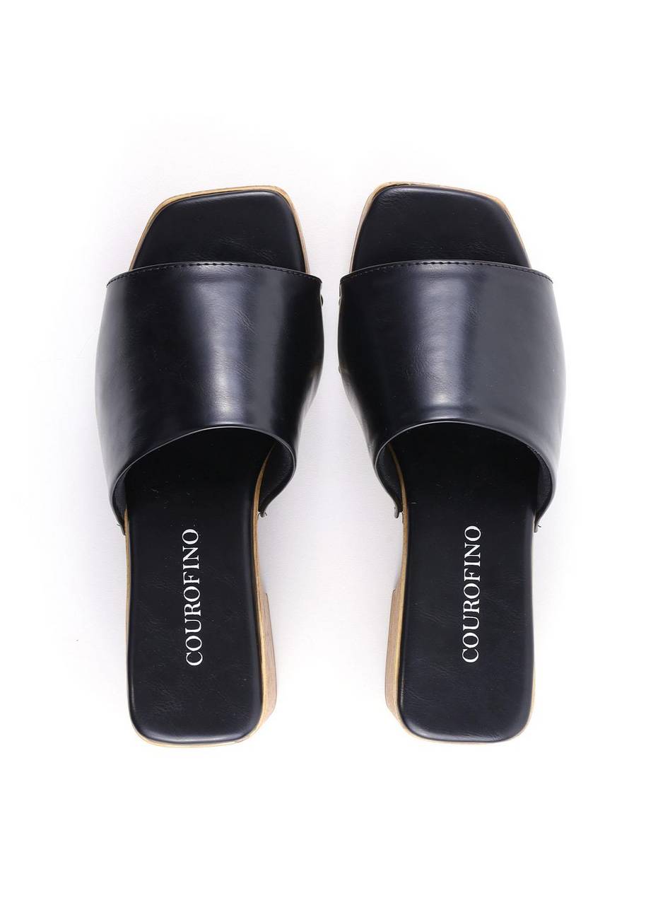 Tamanco Clog com Tachas Laterais - Preta SDI-12095 - PR