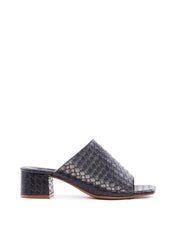 Tamanco Salto Bloco em Tressê - Preta SDI-11949 - PR