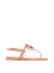 Rasteira de Dedo com Fivela e Flor - Nude SDI-11847 - NU