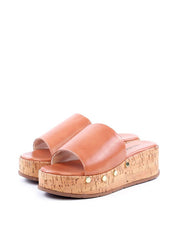 Tamanco Plataforma em Cortiça com Tachas - Nude SDI-11794 - NU