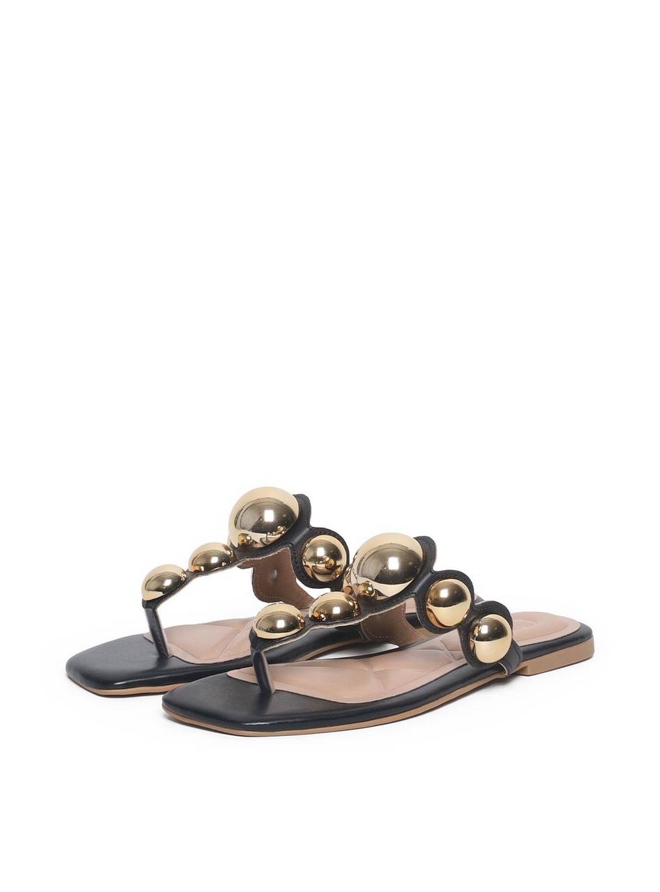 Sandália Feminina Rasteira Maxi - Preta SDI-11564 - PR