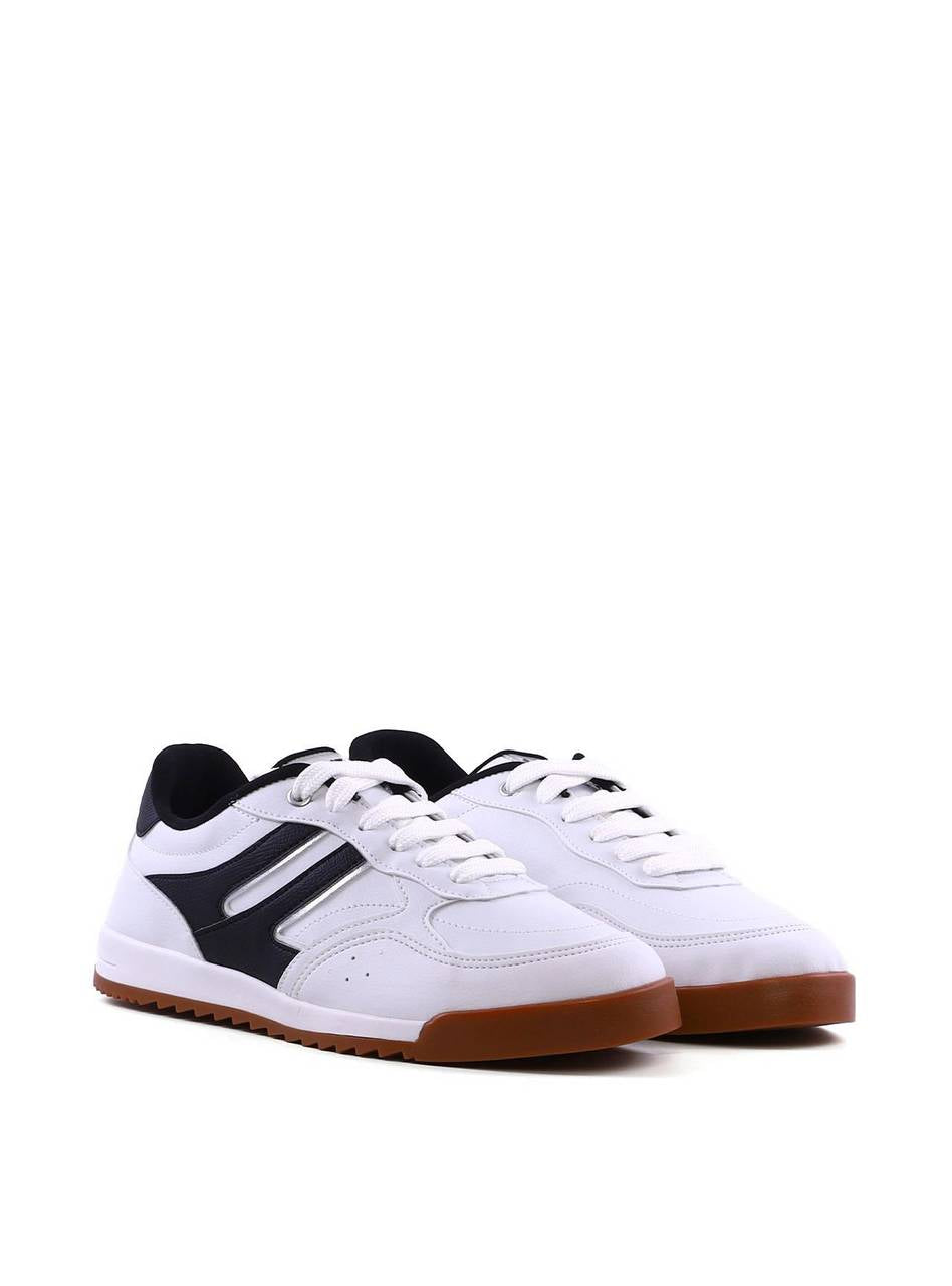 Tênis Casual com Cadarço Estampado - Preto SP-12107 - PR