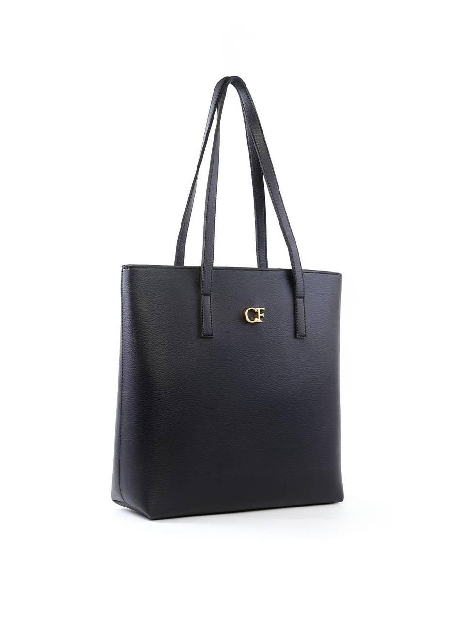 Bolsa Shopper com Placa Central Superior - Preta BSI-6150 - PR