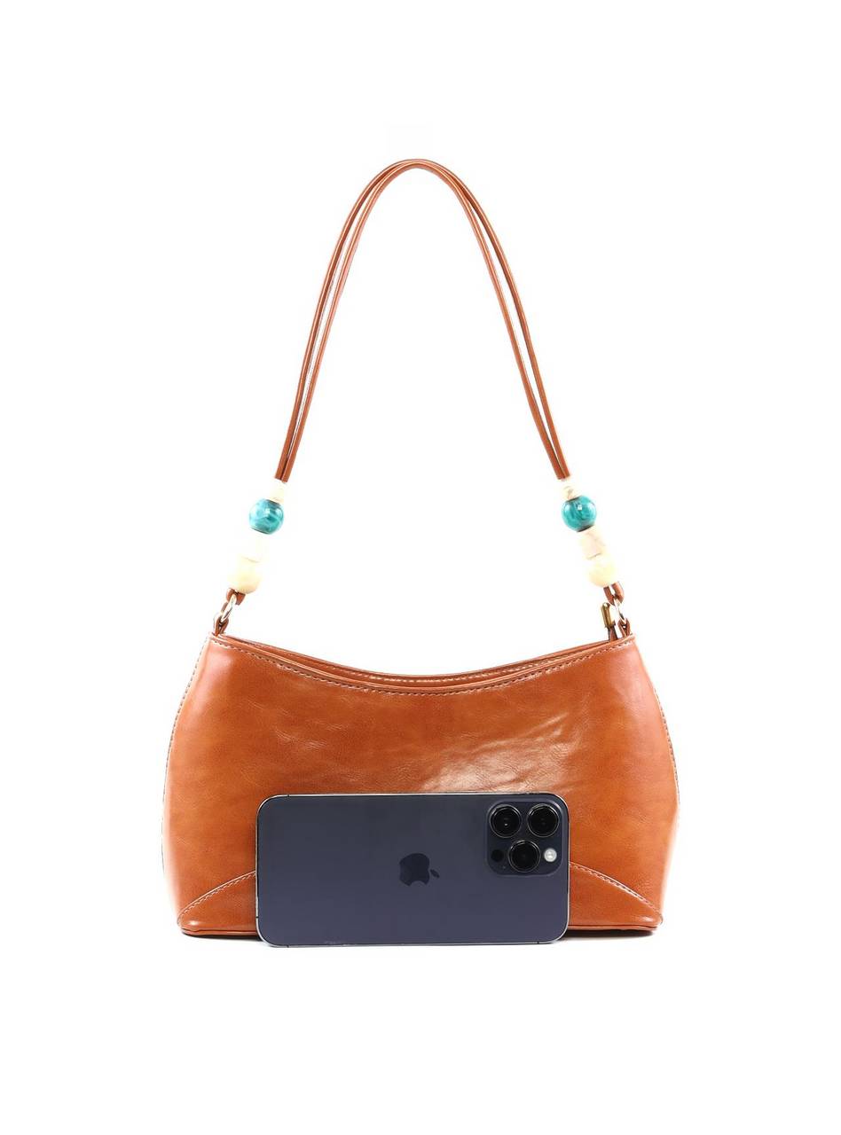 Bolsa Baguete Pequena com Detalhes Translúcidos - Castor BSI-6473 - CS
