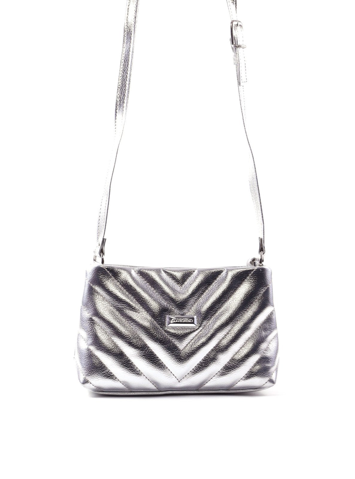 Bolsa Transversal Matelassê em V com Bolso Traseiro BSI-6551 - PT