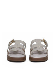 Sandália Flatform com Tiras Entrelaçadas e Fivela - Fenno SDI-11659 - FE
