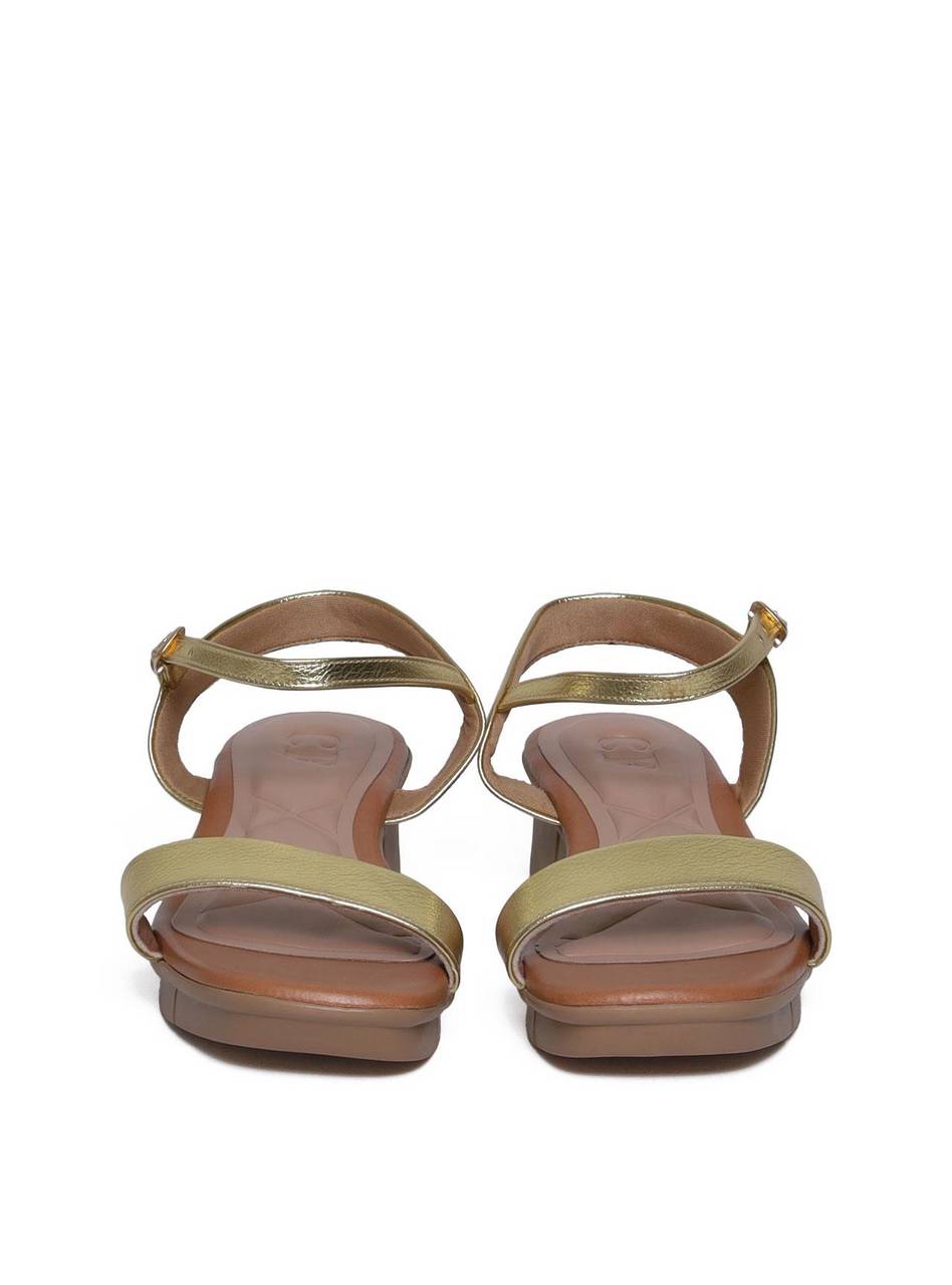Sandália Anabela Tira Única Confort - Ouro SDI-11655 - AU