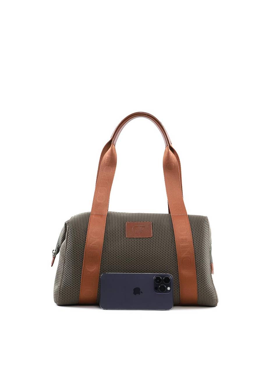 Bolsa Baú em Tela com Fita na Alça - Verde BSI-6400 - VD
