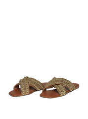 Sandália Feminina Mulle Couro Salto Alto - Castor SDI-11617 - CS