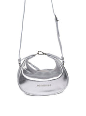 Bolsa Feminina Hobo Couro Pequena Prata BSI-5937 - PT