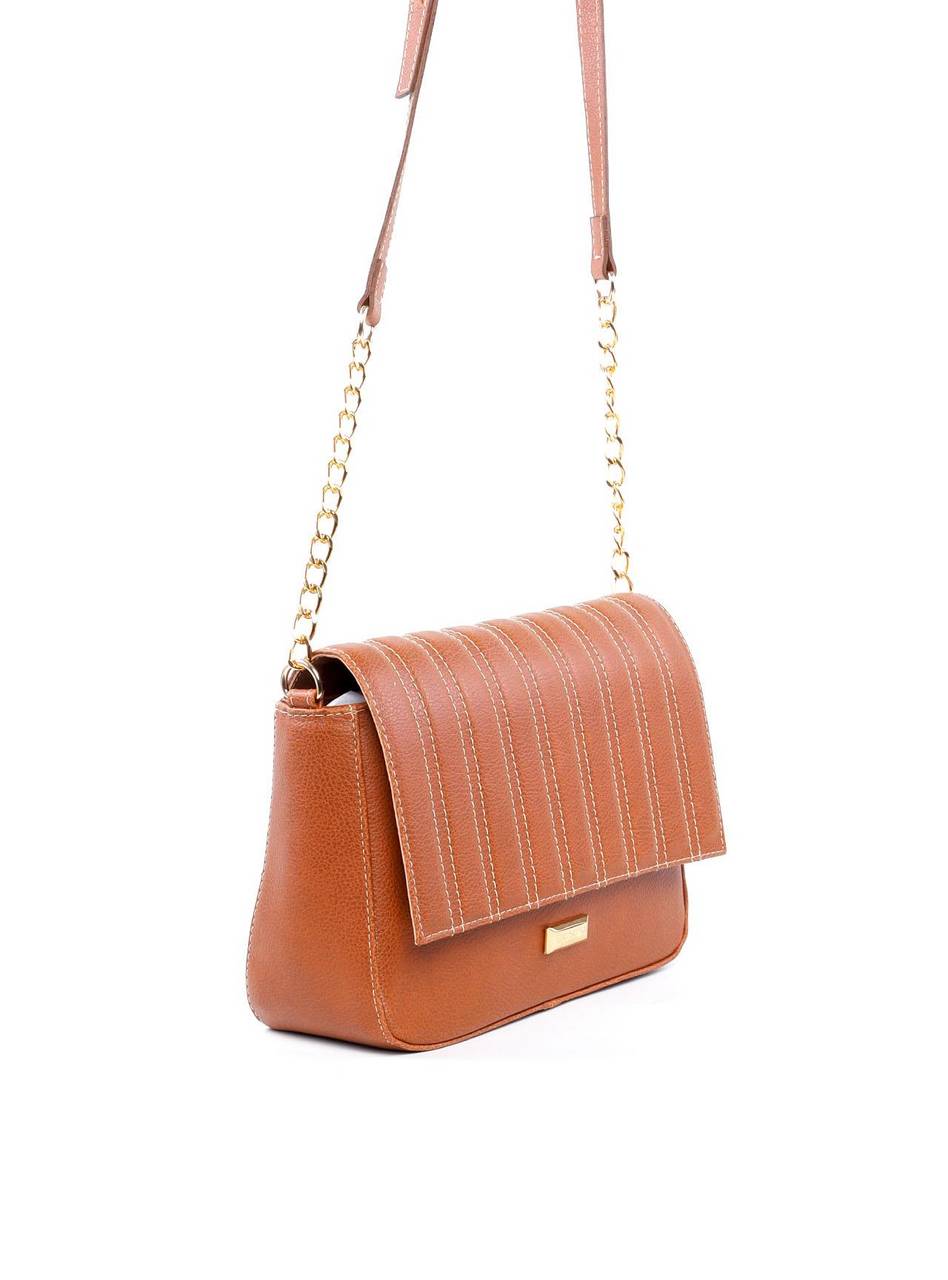 Bolsa Satchel com Costura na Tampa - Castor BSI-6214 - CS
