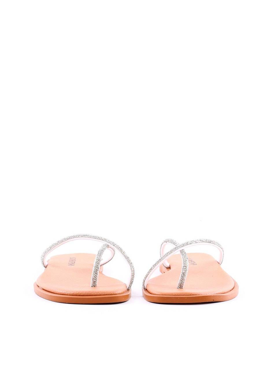 Rasteira de Tiras com Strass - Nude SDI-12075 - NU