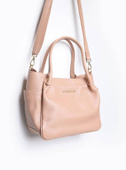 Bolsa Tote Couro Tiracolo Bolsos Laterais Nude BSI-5862 - NU